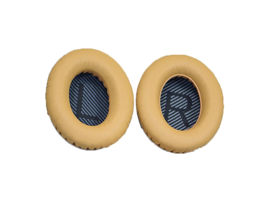 Almohadillas para auriculares Bose QC 35 II, esponja suave, color negro y dorado.
