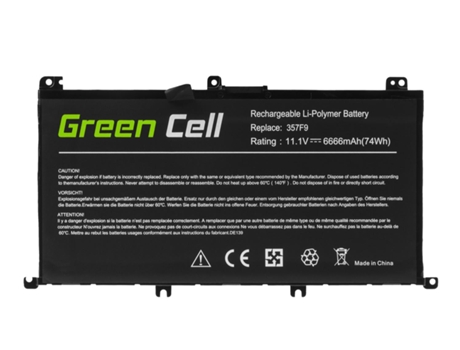 Batería de celda verde 357F9 para Dell Inspiron 15 5576 5577 7557 7559 7566 7567 4200Mah