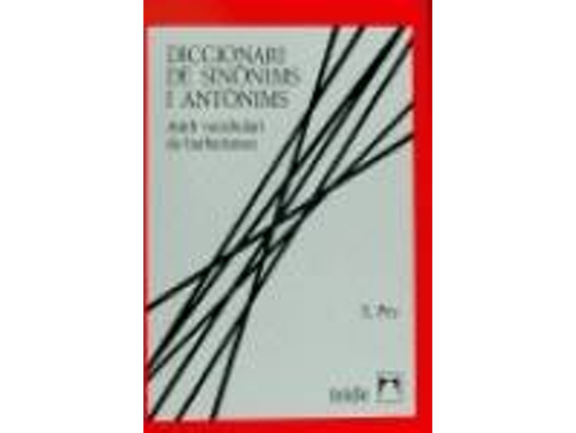 Libro Diccionari Sinonims Ed. Econ. de Joan Pey Grau (Catalán)