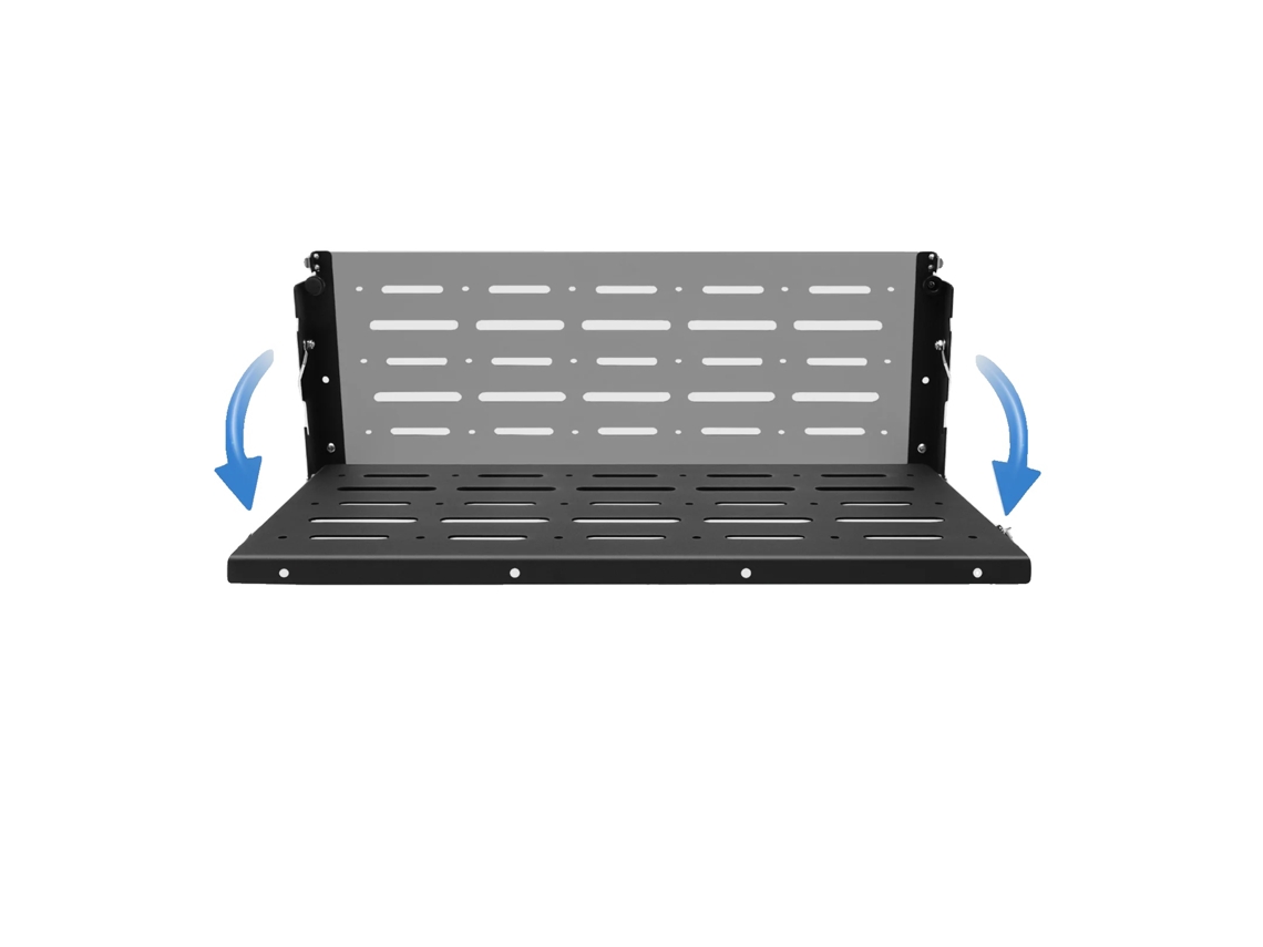 Mesa para caja de camioneta, capacidad de carga 34,01 kg, dimensiones 62,74*31,24*3,81 cm, para Wrangler JK 2007-2017, diseño plegable, peso neto 4 kg