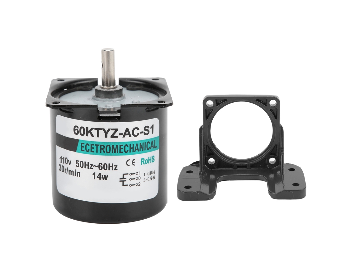 Motor Síncrono Ca 14w 30rpm Ac110v Alto Torque Eixo Central Xd60ktyz