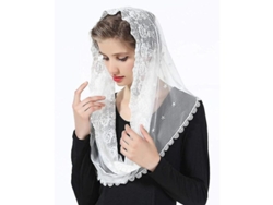 Velo De Encaje Floral, Tocado Para Misa En Latín, Mantilla Corta, Pañuelo Nupcial Para Mujer, Gim