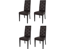 Conjunto de 4 Cadeiras T M C S Chantal (Castanho - 99x46x55 cm - Madeira)