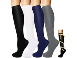 4 Pares De Calcetines De Compresión Para Mujer Y Hombre Para Edema, Varices Y Para Correr (lyc)