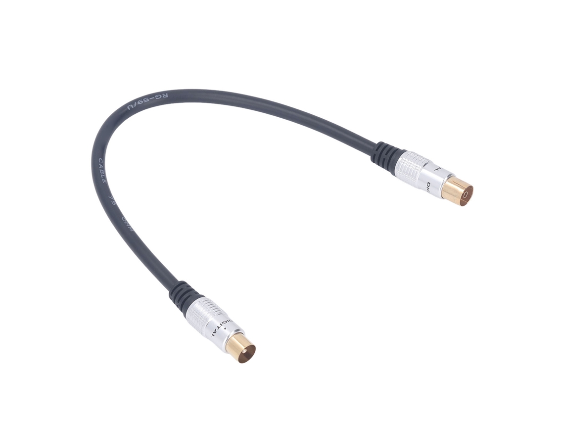 Cabo Coaxial Tv9.5mm Macho Para Fêmea Com Juntas Douradas Para Tv Satélite E Modem Cabo Rg59u 30cm