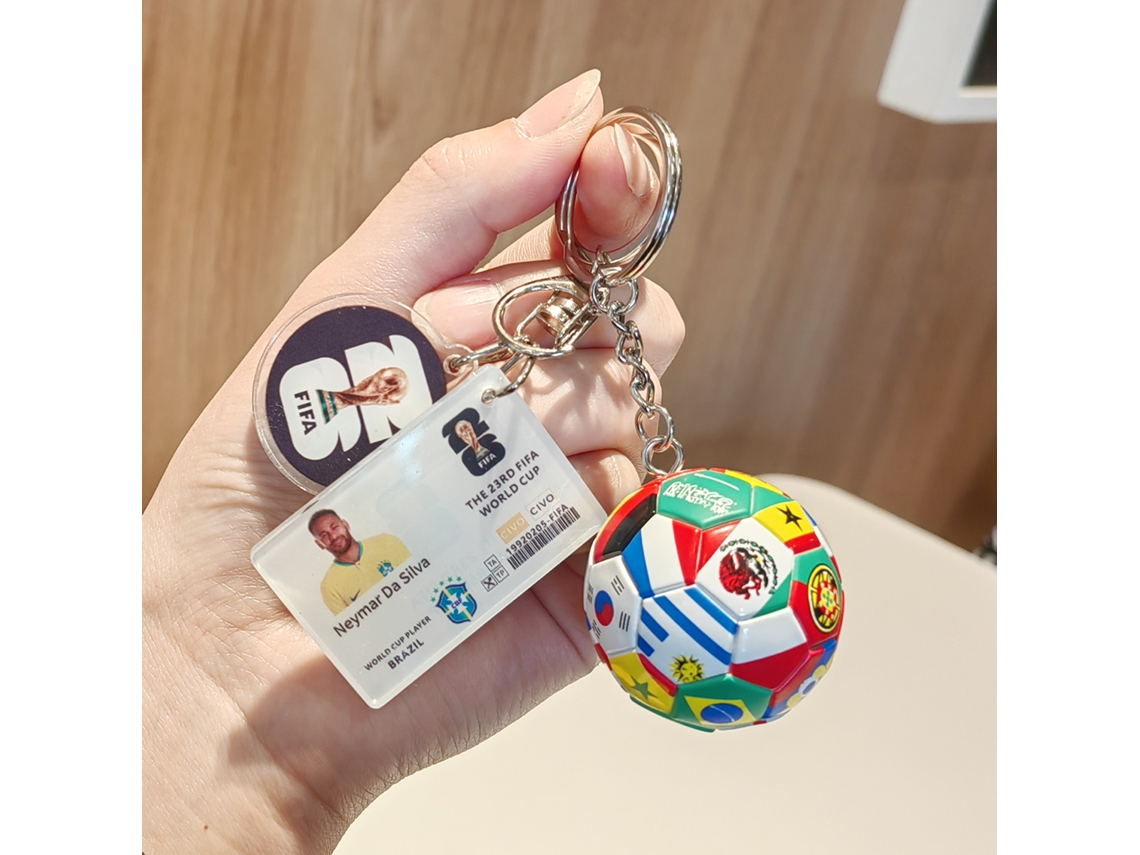 Mbappé ZYBLSSBB Llavero, Mundial, Tarjeta, Colgante, Coleccionable