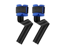 2026-1 Par Sport Wrist Straps Anti Slip Thicken Wrist Guards Gym Cross Matching Weight Support Straps Talla Única Azul