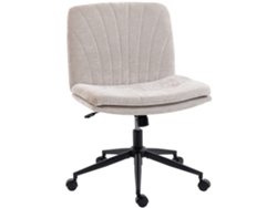 Silla De Oficina Sin Reposabrazos, De Chenilla, Altura Regulable, 62 X 67 X 83-93 Cm, Beige.