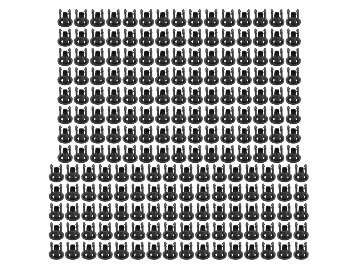 200 Portalámparas Led De Plástico Para Bombillas De Diodo, Base De Clip, Casquillo De Panel, 5 Mm, Negro