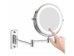 Espejo De Maquillaje Feelglad De Pared, Doble, Con Luz Led Y Aumento De 10x.