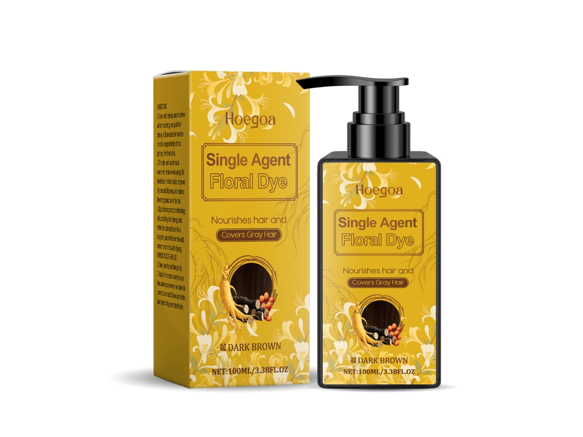 Tinte nutritivo para el cabello castaño oscuro sedoso