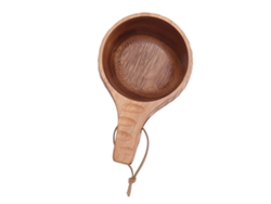 Taza de té portátil de madera tallada a mano, ideal para el hogar, restaurantes y camping.