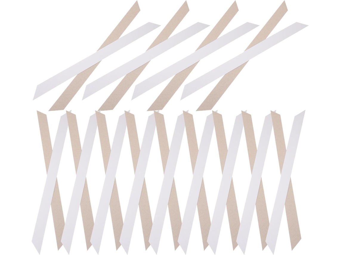 Paquete de 100 sujetacuellos de papel para camisas de hombre, diseño sencillo, material de papel, tamaño