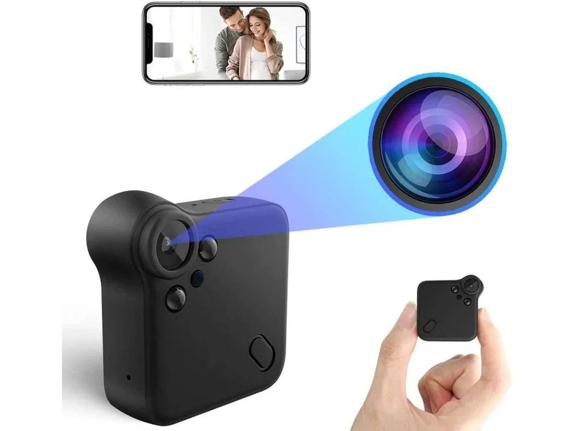 Mini cámara espía wifi 1080P HD, visión nocturna, detección de movimiento, gran angular, portátil, para el hogar y exteriores, Yizhood