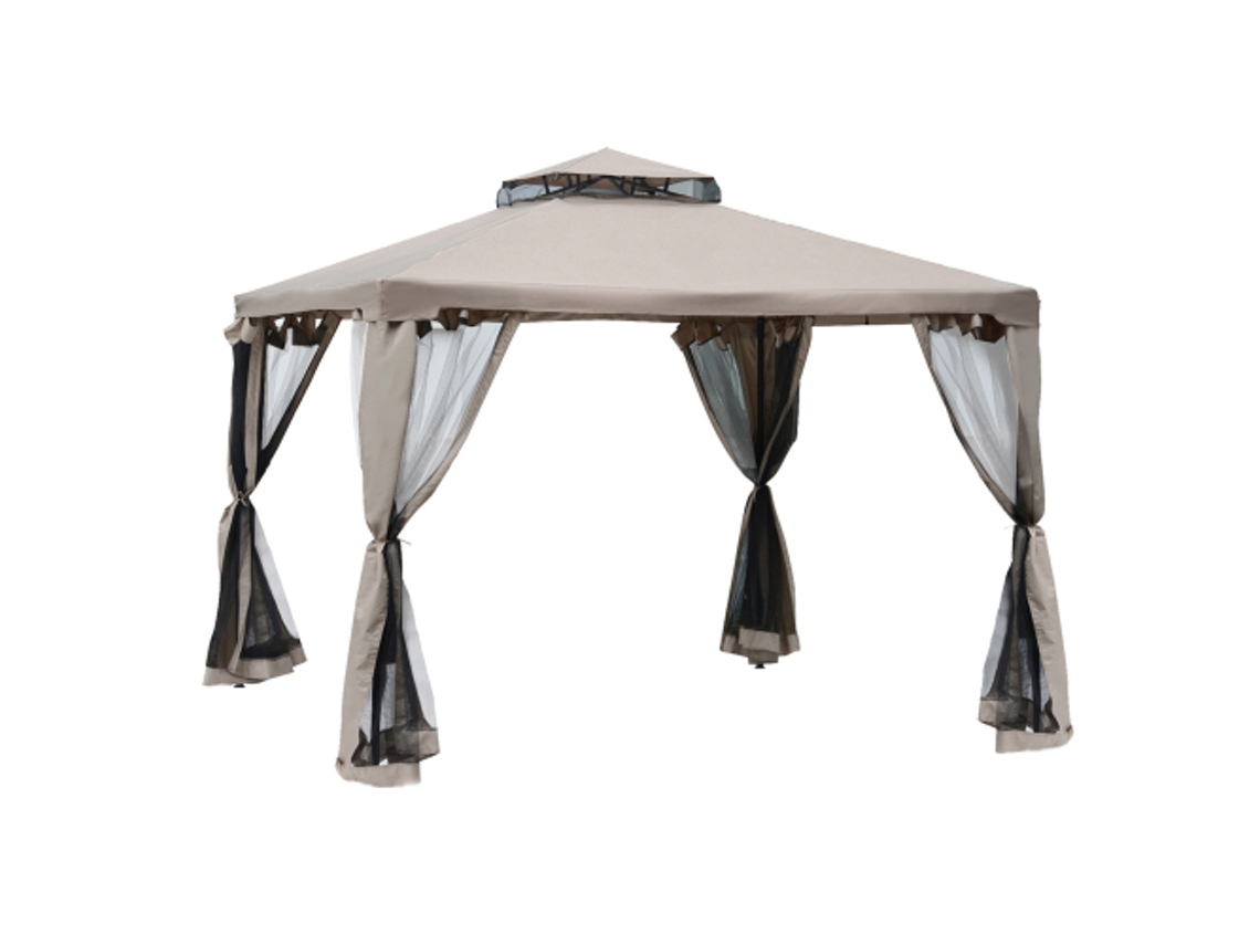 Este Cenador De Jardín, Con Cuatro Paneles Laterales, Es Resistente A La Intemperie Y Es Ideal Para Fiestas Y Eventos En El Jardín.