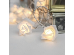 Cadena de Luces LED Rosas, 5M, 20 Rosas Blancas, Decoración de Dormitorio y Boda NEVEANCE