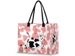 Bolso Grande Tropicallife Forma Vaca Lechera Para Mujeres Niñas Bolso Hombro Compras Trabajo Gimnasio Organ