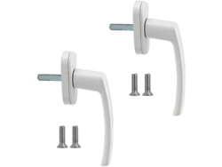 2026altiro-manija De Ventana De Aluminio, 2 Piezas, Acero Inoxidable Blanco Macizo, Compatible Con Puertas Y Ventanas Estándar.