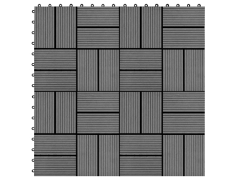 MAISON EXCLUSIVE - Baldosas de porche de WPC 30x30 cm 1 m² gris 11 unidades