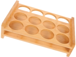 Bandeja Para Té, Bambú, Pp, Para Fiestas, Soporte Versátil De Bambú Para Vasos De Chupito Y Whisky.
