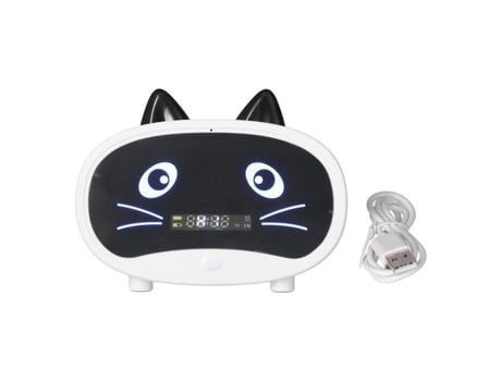 Altavoz Mini Multifuncional HURRISE Diseño Lindo Orejas de Gato Reloj Despertador Digital Inteligente