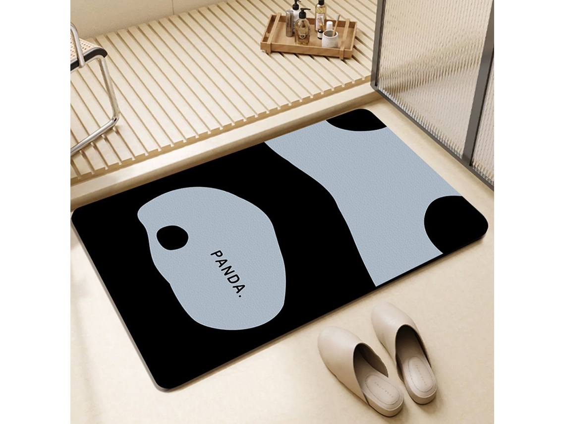 Alfombra de Baño LUUCOZK Antideslizantes Decoración Baño Secado Rápido Absorbentessombra Poliéster Gris (50x80cm)