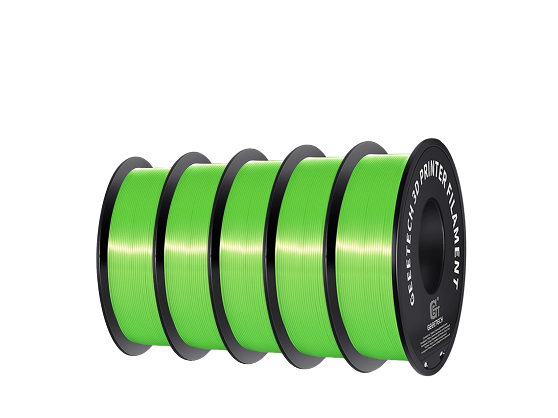 Filamento 3D, material PLA, acabado seda, OEM verde