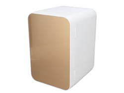 Refrigerador mínimo DC12V 8L Oro Ambiente frío y caliente para el cuidado de la piel Bebidas Alimentos