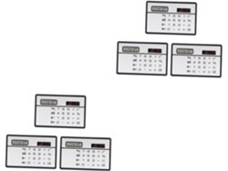 Juego de 2 mini calculadoras solares de bolsillo con pantalla táctil y herramientas digitales de Gokoco