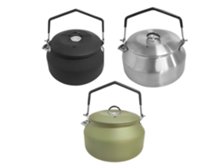 Chaleira De Aço Inoxidável Portátil Com Alça Trava Para Camping Picnic Cozinhar 1.1l