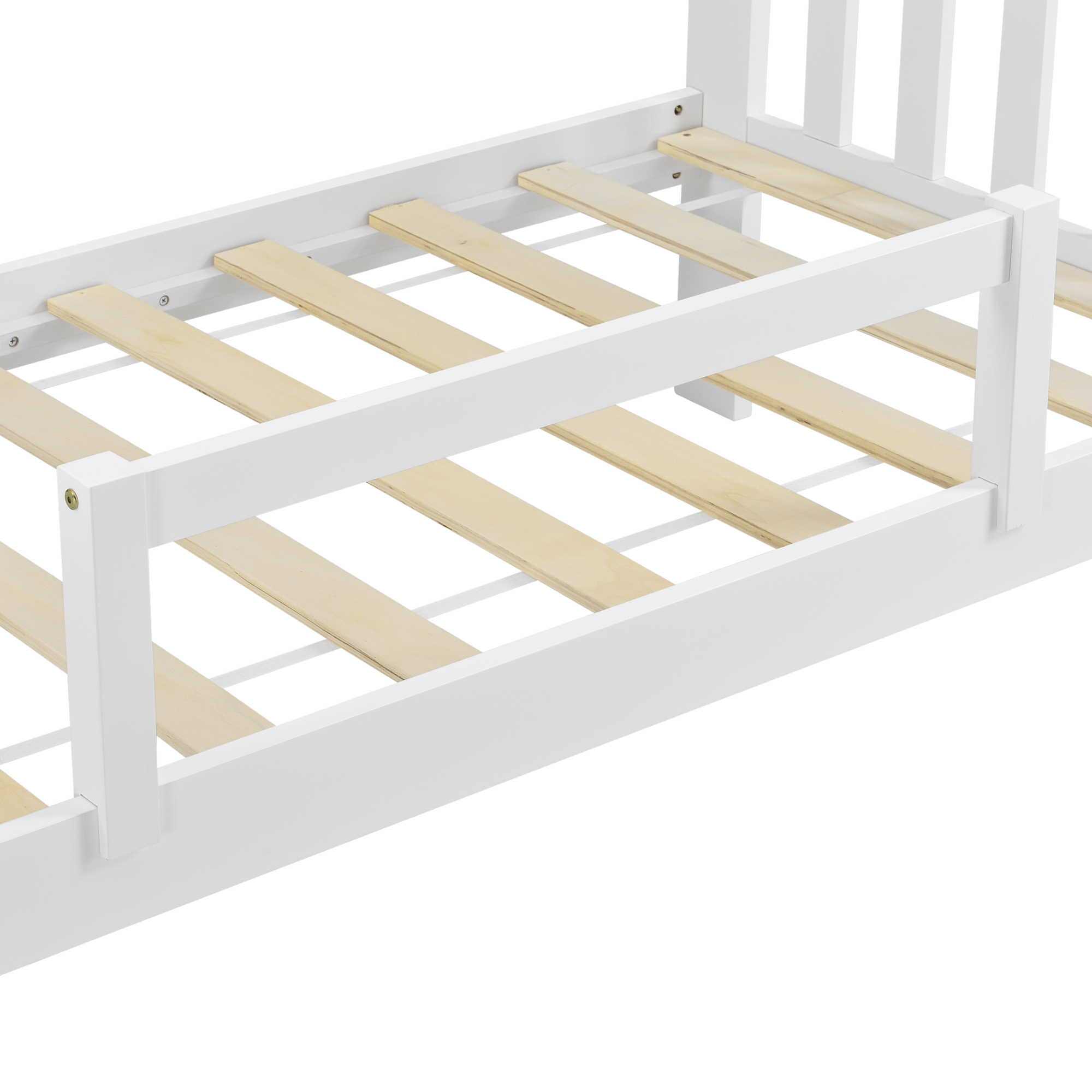 Estructura de Cama Infantil [EN.CASA] (Blanco - Madera - 90x200 cm)