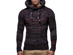 2026-jersey De Cuello Alto Con Capucha Manga Larga Para Hombre Suéter Casual De Lana Pullover
