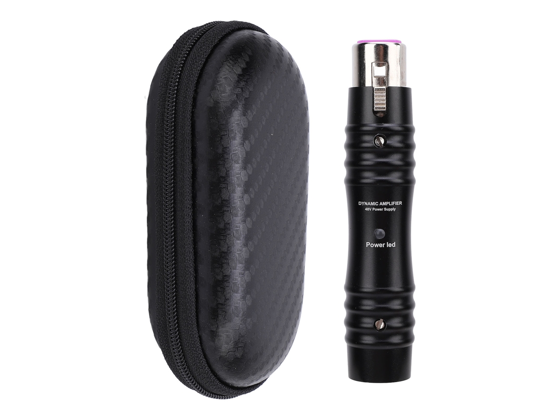 Preamplificador De Micrófono Dinámico Xlr De 48 V Con Cancelación De Ruido Profesional Para Mezclador De Karaoke, Tarjeta De Sonido Negra