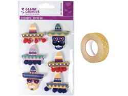 Pegatinas YOUDOIT Sombreros Mexicanos (6 Und)