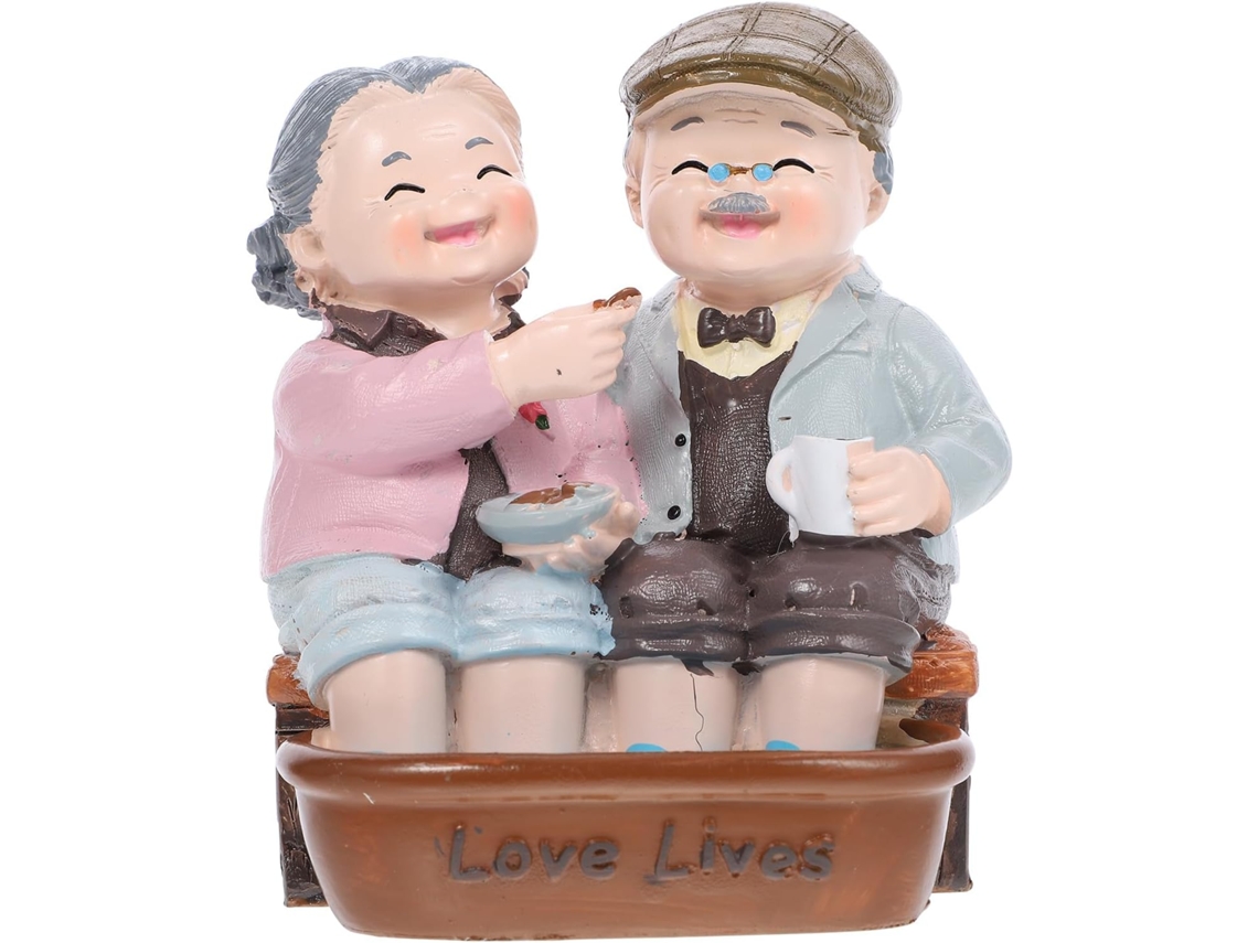 Figura Decorativa Resina Tarta Cumpleaños Adorno Creativo Único Fiestas Abuelos