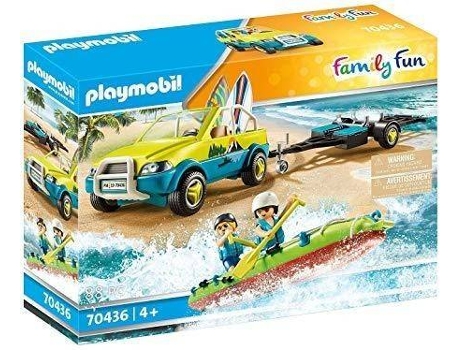 PLAYMOBIL Family Fun: Beach Car - 70727 (Edad Mínima: 4 - 88 piezas)