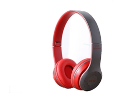 Auriculares Bluetooth GETEK P47 (Over Ear - Micrófono - Rojo)