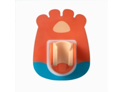 Soporte Para Cabezal De Ducha Impermeable Y Ajustable Sin Clavos Con Gancho, Color Naranja, Abs.