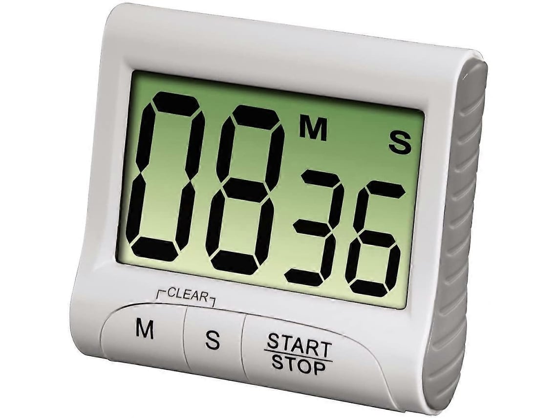 Temporizador Digital De Cocina Countdown 00111319 Con Display Grande 4 Dígitos Y Alarma Fuerte