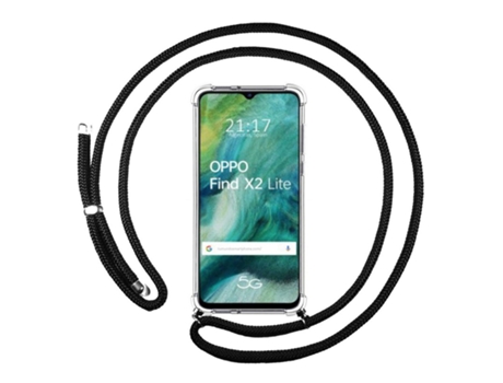 Carcasa Oppo Find X2 Lite TUMUNDOSMARTPHONE Colgante Negro