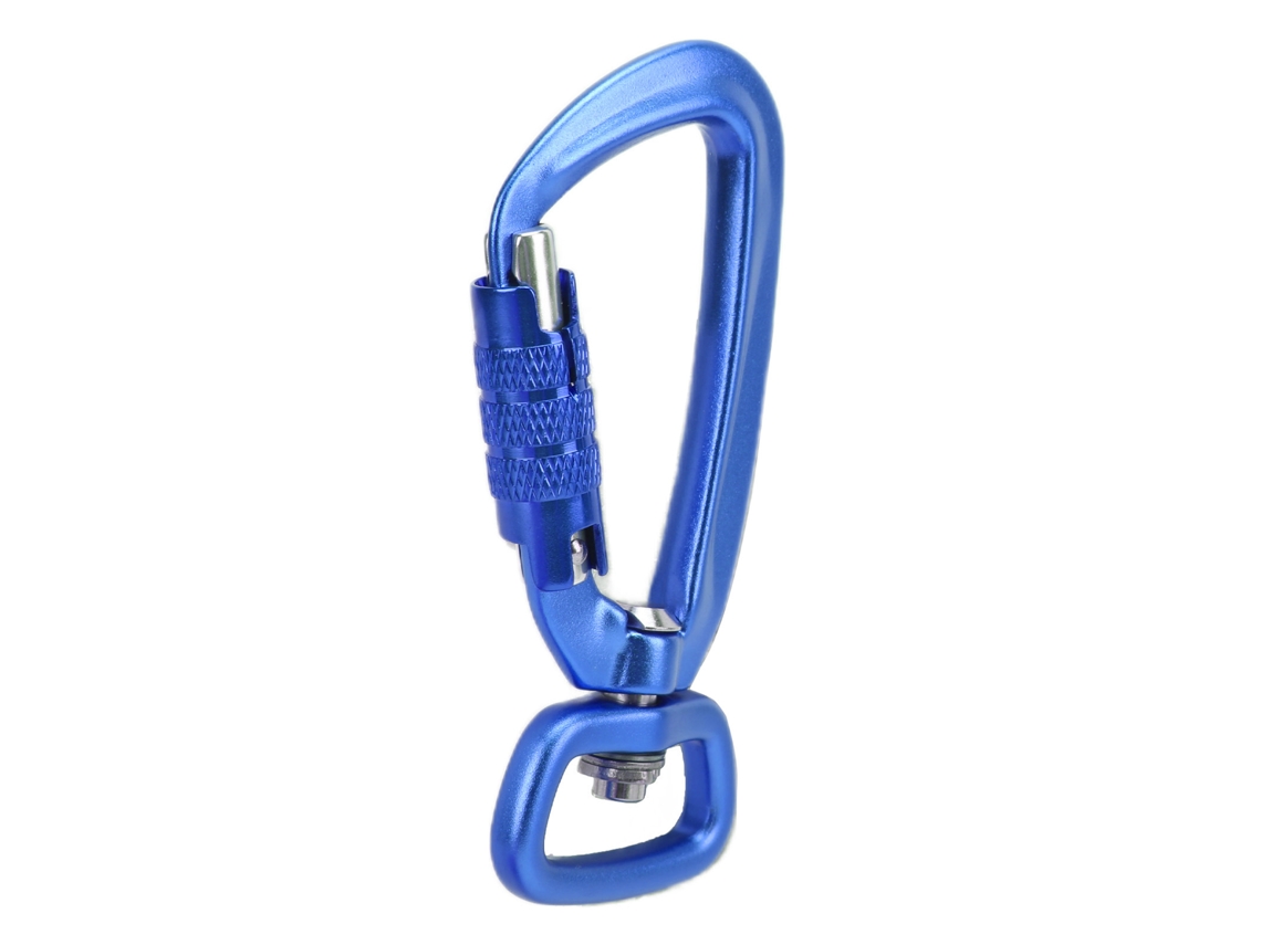 Gancho Para Rifle Con Cierre Automático Giratorio De 360° Para Collar De Perro, Mochila Azul