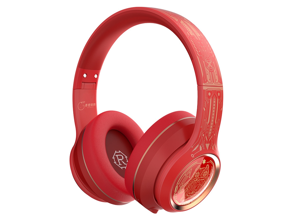 Auriculares Inalámbricos Inalámbrico Heavy Bass Cancelación Activa Ruido YIZHOOD Bluetooth Rojo