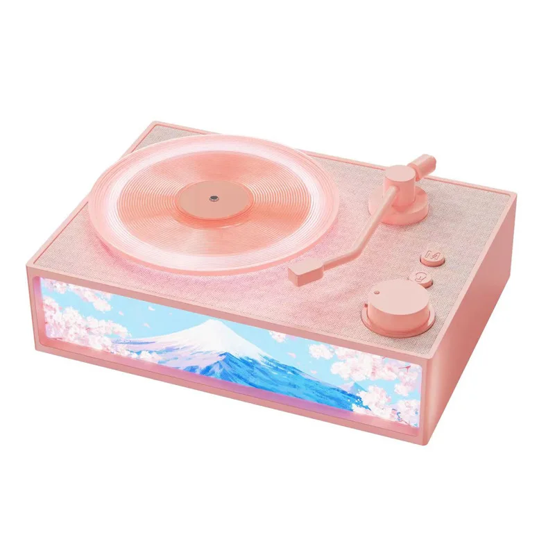Altavoz inalámbrico MDUG de 5 W con sonido estéreo de alta fidelidad, luz nocturna y aromaterapia Bluetooth (rosa)