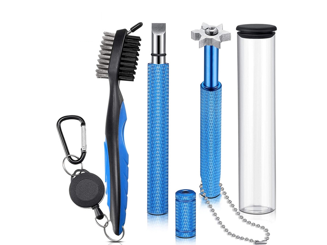 Conjunto De Ferramentas Para Golf Com Escova Duas Lados E Afiador De Taco Ideal Presente Para Jogadores