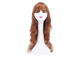 Peluca De Cabello Largo Ondulado Con Flequillo Aéreo Para Fiesta Y Uso Diario