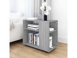 Mesa Auxiliar | Mesa Lateral Madera Contrachapada Gris Sonoma 70x35x55 Cm