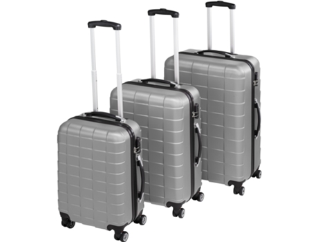 Conjunto de 3 Maletas De ViajeTECTAKE TECTAKE Rigid Gris (40 x 21 x 58 cm)