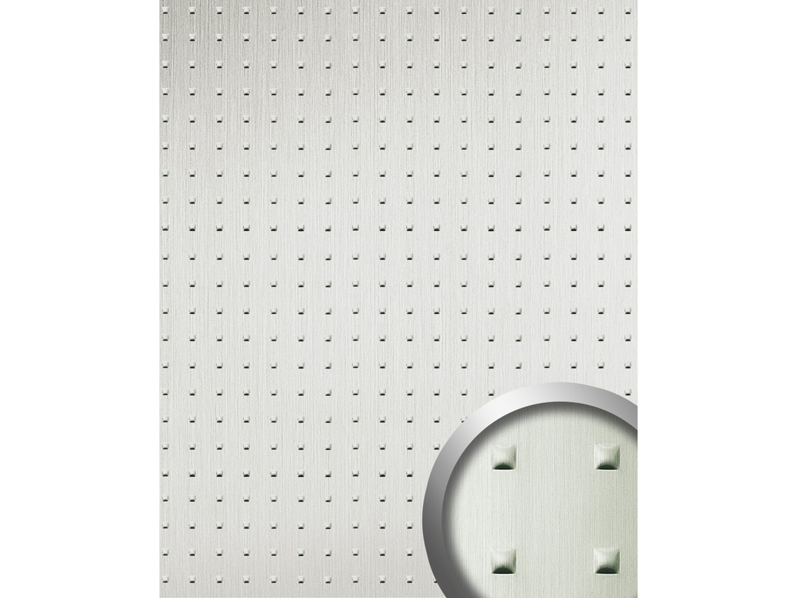 11273-Sa Panel de pared imitación metal pulido gris WALLFACE