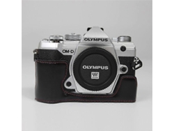 Funda protectora de piel sintética para cámara compatible con Olypus E-M5 Mark III Facpoet