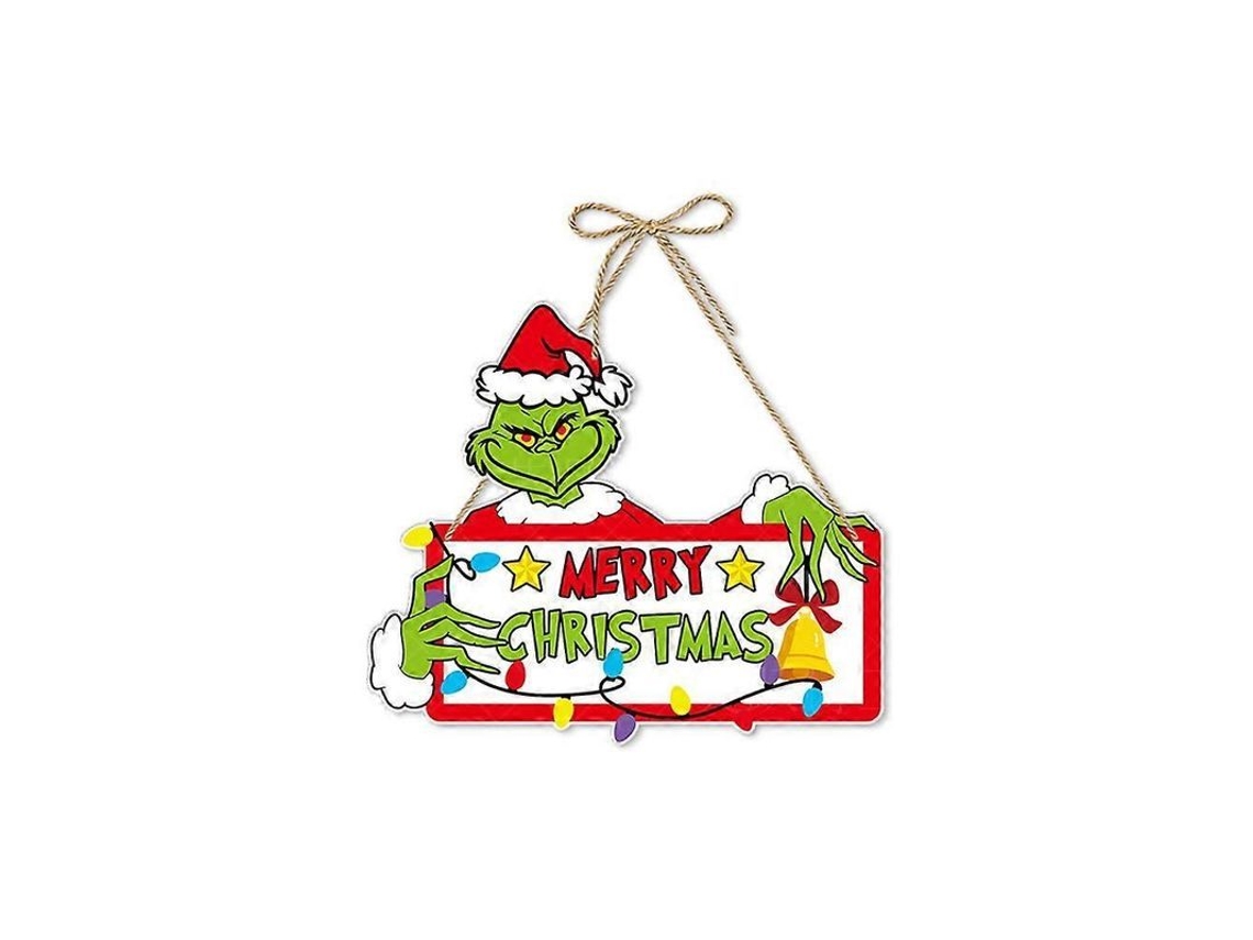 Adorno Navideño Colgante El Grinch Para Puerta Interior Decoración Festiva Navidad D
